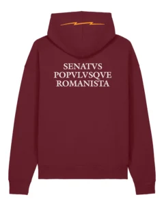 SPQR fronte felpa relaxed FIT cappuccio